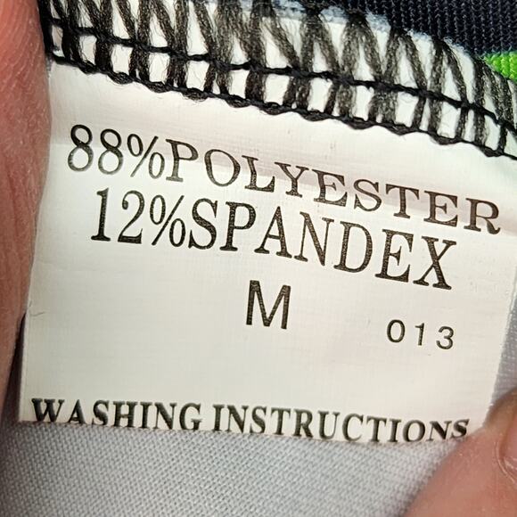 Y2K Bodycon Dress JR Medium Black Rainbow Dashes Dots Stretch Sexy Party Clubwea - Picture 14 of 15